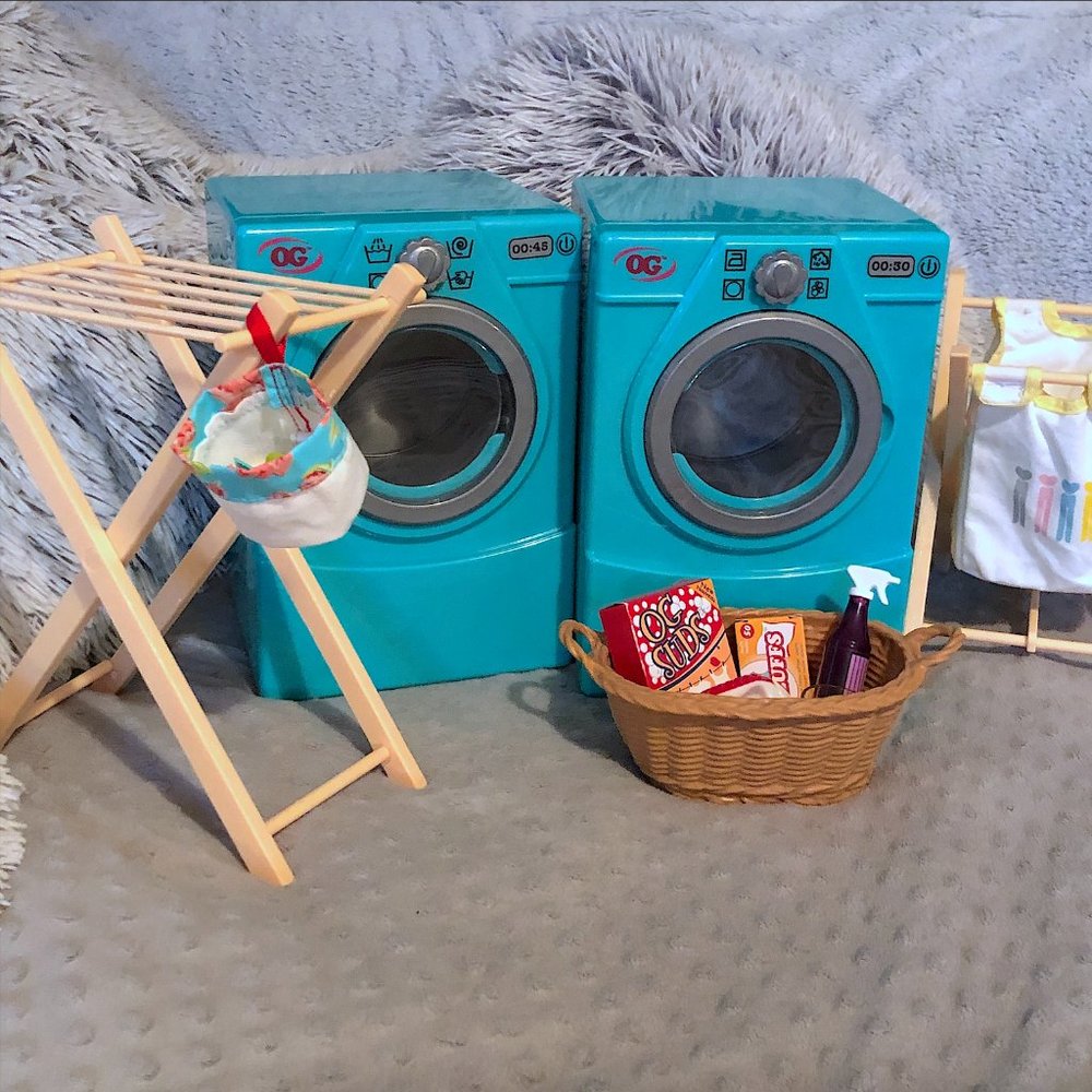 Our Generation 18" Dolls COMPLETE SET: Tumble & Spin Laundry Set